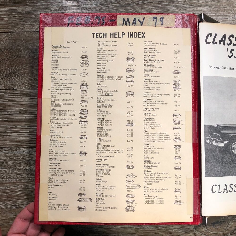 Classic Chevy World '55 '56 '57 Magazines Club Binder 21 Issues 1975-1979 - Picture 2 of 16